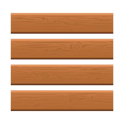 Plank design isolated on white background.