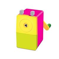 Pencil sharpener multicolor on white background. vector