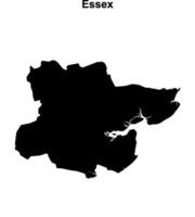 Essex blank outline map vector