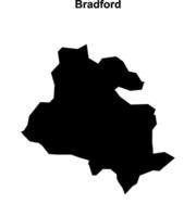 Bradford blank outline map vector