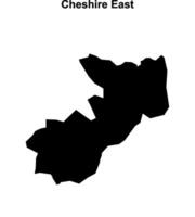 Cheshire East blank outline map vector