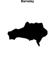 Barnsley blank outline map vector