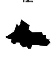 Halton blank outline map vector