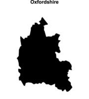 Oxfordshire blank outline map vector