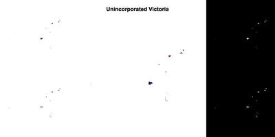 Unincorporated Victoria blank outline map set vector