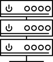 almacenamiento datos icono símbolo imagen para base de datos ilustración vector