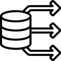 almacenamiento datos icono símbolo imagen para base de datos ilustración vector