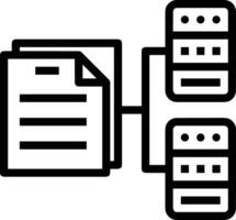 almacenamiento datos icono símbolo imagen para base de datos ilustración vector