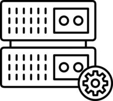 almacenamiento datos icono símbolo imagen para base de datos ilustración vector