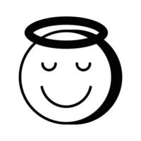 Perfectly designed icon of angel emoji, ready to use vector