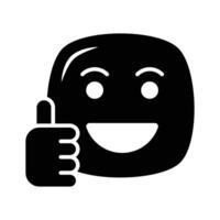 Thumb up, like emoji design, easy to use and download vector