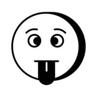 Visually perfect dumb emoji icon design, easy to use and download vector