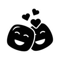 Romantic couple emoji design, ready for premium use vector