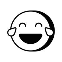 An edible icon of laughing emoji, easy to use and download vector