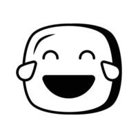 An edible icon of laughing emoji, easy to use and download vector