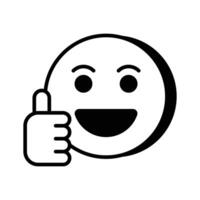 Thumb up, like emoji design, easy to use and download vector