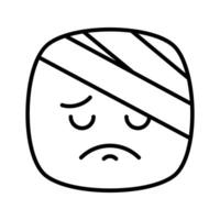 An amazing icon of pain emoji, injured, sad, expressions vector