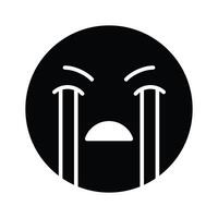 Get this amazing crying emoji design, customizable vector
