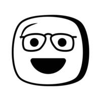 Nerd emoji icon design, ready for premium use vector