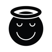 Perfectly designed icon of angel emoji, ready to use vector