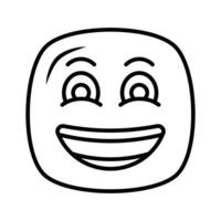Enthusiastic emoji icon, happy face design vector