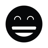 Enthusiastic emoji icon, happy face design vector