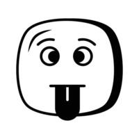 Visually perfect dumb emoji icon design, easy to use and download vector