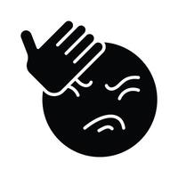 Get this creative icon of frustrated emoji, ready to use vector