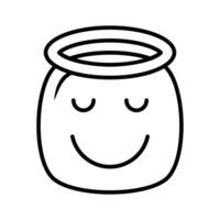 Perfectly designed icon of angel emoji, ready to use vector