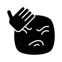 Get this creative icon of frustrated emoji, ready to use vector