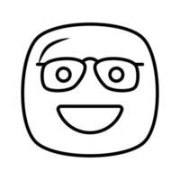 Nerd emoji icon design, ready for premium use vector