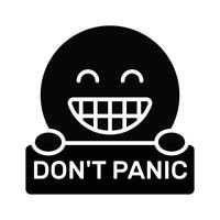 Dont panic emoji design, customizable flat style vector