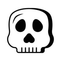 Skull design, spooky icon in modern style vector