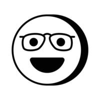 nerd emoji icono diseño, Listo para prima utilizar vector