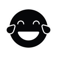 An edible icon of laughing emoji, easy to use and download vector