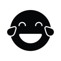 An edible icon of laughing emoji, easy to use and download vector