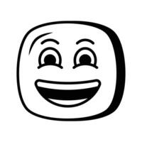 Enthusiastic emoji icon, happy face design vector