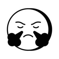 Have a look at this creative icon of frustrated emoji, trendy style vector