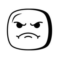 Have a look at this amazing icon of angry emoji, premium vector