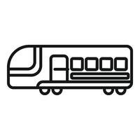 Speed train machine icon outline . Motion express vector