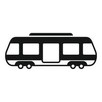 Express train platform icon simple . Move business wagon vector