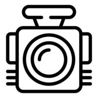 Action capture device icon outline . Camera vector