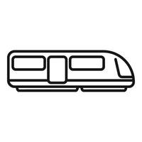 Rápido plataforma tren icono contorno . rápido metro moverse vector