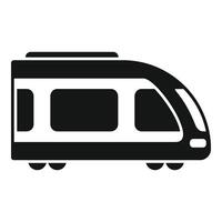 Electronic fast train icon simple . Metro transport vector