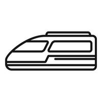 Ecology fast train icon outline . Public transport vector