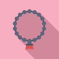 Beads bracelet icon flat . Fashion decoration vector