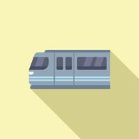 Ecology fast train icon flat . Public high speed vector