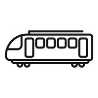 View modern tram icon outline . High speed move vector