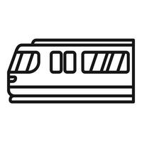 Ecology fast train icon outline . Public high speed vector