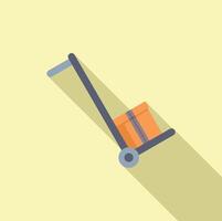 Parcel on warehouse cart icon flat . Order delivery vector